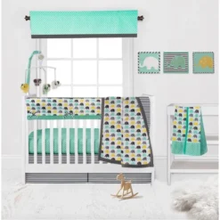 Bacati - Elephants Mint/Yellow/Grey Musical Mobile -Graco Shop GUEST 6cd9553b 83e0 4119 a649 e0ed9305d6bb