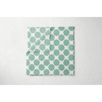 Bacati - Ikat Dots Stripes Mint Grey Neutral 4 Pc Crib Set With 2 Muslin Sswaddle Blankets 3 Bacati - Ikat Dots Stripes Mint Grey Neutral 4 Pc Crib Set With 2 Muslin Sswaddle Blankets - Image 3