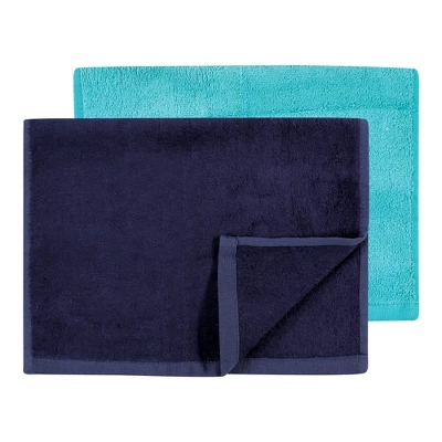 Hudson Baby Infant Boy Rayon From Bamboo Bib, Burp Cloth And Washcloth 10Pk, Navy Teal, One Size 2 Hudson Baby Infant Boy Rayon From Bamboo Bib, Burp Cloth And Washcloth 10Pk, Navy Teal, One Size - Image 2