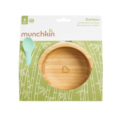 Munchkin Bamboo Suction Dining Bowl With Silicone Spoon 5 Munchkin Bamboo Suction Dining Bowl With Silicone Spoon - Image 5