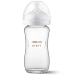 Philips Avent Glass Natural Baby Bottle With Natural Response Nipple - 8oz -Graco Shop GUEST 765d9742 e545 4ab8 96b6 dc737600c388 1