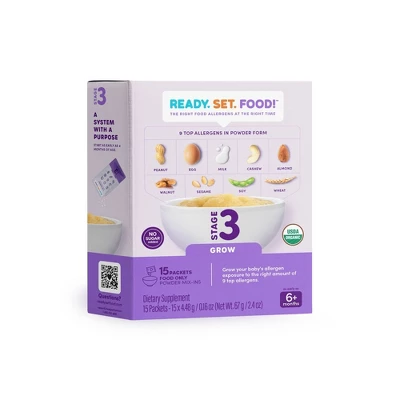 Ready, Set, Food! Early Allergen Introduction Mixins Baby Meals - Stage 3 - 15 Days - 1oz 1 Ready, Set, Food! Early Allergen Introduction Mixins Baby Meals - Stage 3 - 15 Days - 1oz