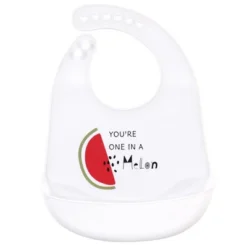 Hudson Baby Infant Girl Silicone Bibs 2pk, Fruits, One Size