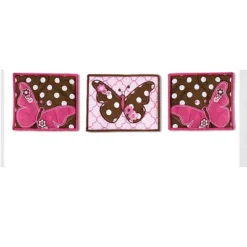 Bacati - Butterfly Pink Chocolate 10 Pc Crib Bedding Set With 2 Crib Fitted Sheets -Graco Shop GUEST 7a97551d 2ad8 4470 b5a0 7866034d45d6