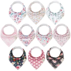 10pk Organic Baby Bandana Bibs, Baby Drool Bibs For Baby Girl, Boy, Baby Bibs For Infant, Newborn -Graco Shop GUEST 7c78154f 7115 41b7 a501 7f6205f21336