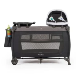 Pamo Babe Foldable Portable Nursery Center Foldable Bassinet Play Yard Crib Sleeper With 2 Wheels, Changing Table, And Carry Bag, Gray -Graco Shop GUEST 7ceca230 1f33 4f2c 83b4 81a86db15c2d