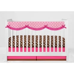 Bacati - Buttefly Pink Chocolate 6 Pc Crib Bedding Set With Long Rail Guard Cover -Graco Shop GUEST 7d1712c9 b6cc 4c3e a1ca 34eb8d63013e