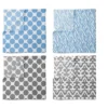 Bacati - Ikat Blue/Gray Swaddling Muslin Blankets Set Of 4