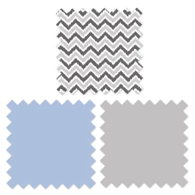 Bacati - Ikat Dots Zebra Blue Grey Boys 4 Pc Crib Set With Muslin Sleeping Sack 5 Bacati - Ikat Dots Zebra Blue Grey Boys 4 Pc Crib Set With Muslin Sleeping Sack - Image 5