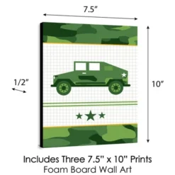 Big Dot Of Happiness Camo Hero - Army Military Camouflage Nursery Wall Art And Kids Room Decorations - Gift Ideas - 7.5 X 10 Inches - Set Of 3 Prints -Graco Shop GUEST 82892129 7f8f 4b0e a1ef f880ee724f26