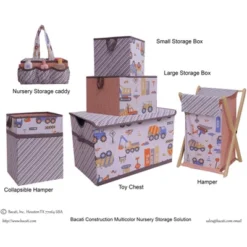 Bacati - Construction Multicolor Boys Collapsible Laundry Hamper -Graco Shop GUEST 82c30b86 88f3 4599 8710 fe189d8ca3c0
