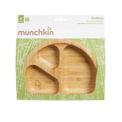 Munchkin Bamboo Divided Suction Dining Plate 4 Munchkin Bamboo Divided Suction Dining Plate - Image 4