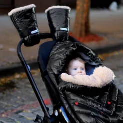 7AM Enfant Warmmuffs Stroller Gloves - Black Polar