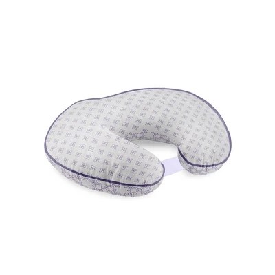 Bacati - 3 Pc Petals/Floral Lilac Muslin Hugster Feeding & Infant Support Nursing Pillow With 2 Removable Zippered Covers 6 Bacati - 3 Pc Petals/Floral Lilac Muslin Hugster Feeding & Infant Support Nursing Pillow With 2 Removable Zippered Covers - Image 6