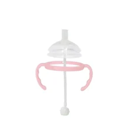 Botabee Straw Transition Cup Kit For Comotomo Baby Bottles Fits 5oz & 8oz Bottles, 2 Pack, Pink