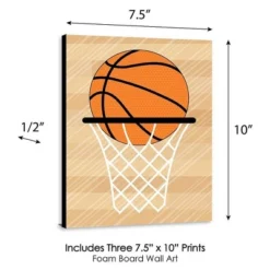 Big Dot Of Happiness Nothin' But Net - Basketball - Sports Themed Nursery Wall Art, Kids Room Decor & Game Room Decor - 7.5 X 10 Inches - 3 Prints -Graco Shop GUEST 897e4881 fd2a 4791 9d3f becc9a846041