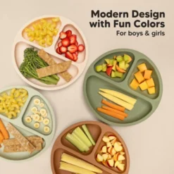 3-Pack Prep Suction Plates For Baby, 100% Silicone Toddler Plates, BPA-Free Divided Baby Plates With Suction -Graco Shop GUEST 8a321df2 9bf3 4550 92b7 3708e3c9bb72