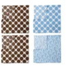 Bacati - Ikat Blue/Chocolate Swaddling Muslin Blankets Set Of 4