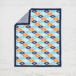 Bacati - Aztec Print Liam Aqua Orange Navy 4 Pc Crib Bedding Set With Diaper Caddy 9 Bacati - Aztec Print Liam Aqua Orange Navy 4 Pc Crib Bedding Set With Diaper Caddy -Graco Shop GUEST 9045537c 8162 422f 9917 092cf19158e9