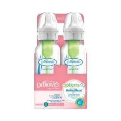 Dr. Brown's Dr. Brown's Options+ Anti-Colic Bottle - Pink And Clear - 8oz/4pk -Graco Shop GUEST 90745f8e 8e31 4304 86ee 252eb11f17d3