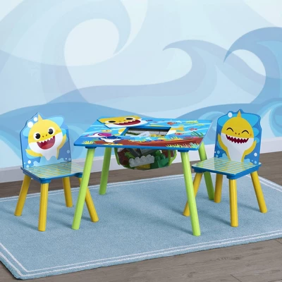 Delta Children Baby Shark Kids' Table And Chair Set With Storage (2 Chairs Included) - Greenguard Gold Certified - 3ct 1 Delta Children Baby Shark Kids' Table And Chair Set With Storage (2 Chairs Included) - Greenguard Gold Certified - 3ct