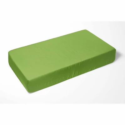 Bacati - Solid Dark Green 100 Percent Cotton Universal Baby US Standard Crib Or Toddler Bed Fitted Sheet 2 Bacati - Solid Dark Green 100 Percent Cotton Universal Baby US Standard Crib Or Toddler Bed Fitted Sheet - Image 2