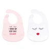 Little Treasure Baby Girl Silicone Bibs 2pk, Flawless, One Size