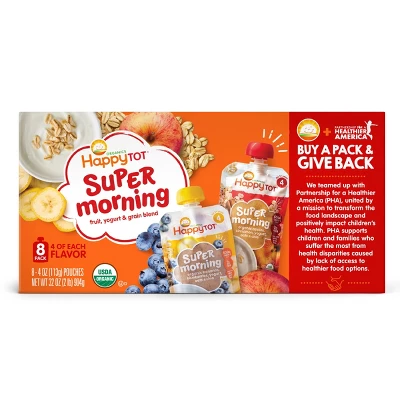 HappyTot Super Mornings Pouches - 8pk 3 HappyTot Super Mornings Pouches - 8pk - Image 3