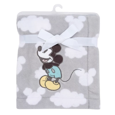 Lambs & Ivy Disney Baby Moonlight Mickey Mouse Gray Soft Fleece Baby Blanket 4 Lambs & Ivy Disney Baby Moonlight Mickey Mouse Gray Soft Fleece Baby Blanket - Image 4