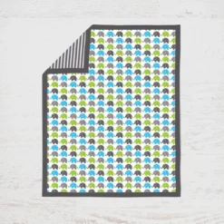 Bacati - Elephants Aqua/Lime/Gray 6 Pc Crib Bedding Set With Long Rail Guard Cover -Graco Shop GUEST 94bd24cc 731e 4a9d 9c56 851b6260c99d