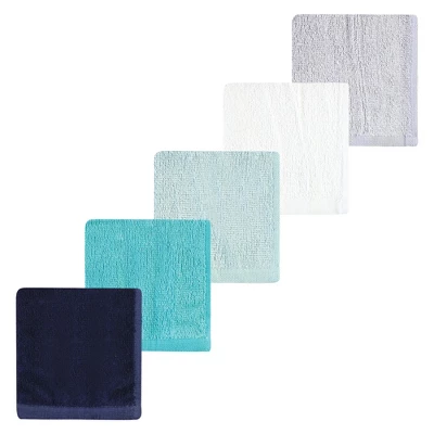 Hudson Baby Infant Boy Rayon From Bamboo Bib, Burp Cloth And Washcloth 10Pk, Navy Teal, One Size 4 Hudson Baby Infant Boy Rayon From Bamboo Bib, Burp Cloth And Washcloth 10Pk, Navy Teal, One Size - Image 4