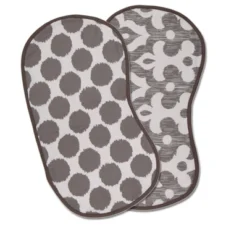 Bacati - Ikat Yellow/Gray Dots/Giraffe Muslin 4 Pc Set Of Bibs & Burp Cloths Set -Graco Shop GUEST 97a18d89 52de 4687 944b 6b85d423a75b