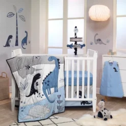 Lambs & Ivy Baby Dino Blue/Gray Dinosaur Musical Baby Crib Mobile Soother Toy -Graco Shop GUEST 97f93b79 8613 42e3 8831 fa3be249c5e0