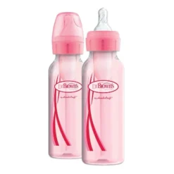 Dr. Brown's Dr. Brown's Options+ Anti-Colic Bottle - Pink And Clear - 8oz/4pk -Graco Shop GUEST 98440335 7f4d 412d 9292 d8f9a28ab5eb