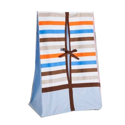 Bacati - Mod Sports Blue Orange Chocolate 4 Pc Crib Bedding Set With Diaper Caddy 5 Bacati - Mod Sports Blue Orange Chocolate 4 Pc Crib Bedding Set With Diaper Caddy - Image 5