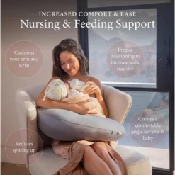 Pharmedoc Nursing Pillow For Breastfeeding, Support For Mom And Baby - Maternity Pillows - Cooling Cover