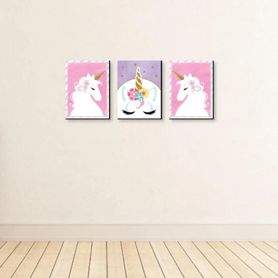 Big Dot Of Happiness Rainbow Unicorn - Baby Girl Nursery Wall Art And Kids Room Decorations - Gift Ideas - 7.5 X 10 Inches - Set Of 3 Prints 2 Big Dot Of Happiness Rainbow Unicorn - Baby Girl Nursery Wall Art And Kids Room Decorations - Gift Ideas - 7.5 X 10 Inches - Set Of 3 Prints - Image 2