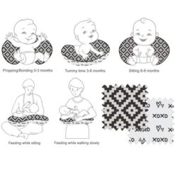 Bacati - 3 Pc Love Aztec Print Black Hugster Feeding & Infant Support Nursing Pillow -Graco Shop GUEST 9b821dab 300a 4eef 80da bb6f30c3ba4d