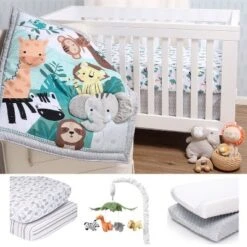 The Peanutshell Wild Kingdom Crib Bedding Set, 3pc To 12 Pc, Safari Animals -Graco Shop GUEST 9b953230 02b6 44ad ae5d 07a664767b02