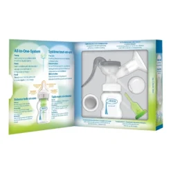 Dr. Brown's Dr. Brown's Manual Breast Pump With Silicone Shields And Anti-Colic Baby Bottle - 4ct