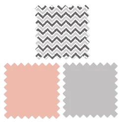 Bacati - Ikat Dots Stripes Coral Grey Muslin Girls 3 Pc Crib Set -Graco Shop GUEST 9cb7dbd3 454b 455a a181 d51cb946d7c5