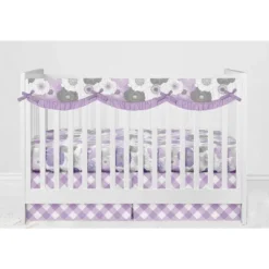 Bacati - Watercolor Floral Purple Gray 10 Pc Girls Crib Bedding Set With Long Rail Guard Cover 18 Bacati - Watercolor Floral Purple Gray 10 Pc Girls Crib Bedding Set With Long Rail Guard Cover -Graco Shop GUEST 9d34ecfc 6fae 4dd6 b59a 496545059ae9