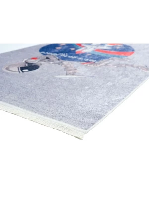Mother Ruggers Space Man Machine Washable Colorful Kid's Rug 1 Mother Ruggers Space Man Machine Washable Colorful Kid's Rug