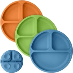 3-Pack Prep Suction Plates For Baby, 100% Silicone Toddler Plates, BPA-Free Divided Baby Plates With Suction -Graco Shop GUEST a07f6131 80e7 4a0a ac23 bdb89bba9f23