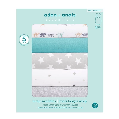Aden + Anais Essentials Easy Swaddle Wrap - 0-3 Months - 5pk 6 Aden + Anais Essentials Easy Swaddle Wrap - 0-3 Months - 5pk - Image 6
