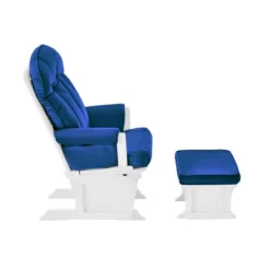 Suite Bebe Victoria Glider And Ottoman - White Wood And Navy Fabric -Graco Shop GUEST a1fe973f 599b 4599 ab54 31244e967bcb