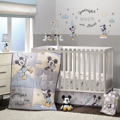Lambs & Ivy Disney Baby Moonlight Mickey Mouse Gray Soft Fleece Baby Blanket 5 Lambs & Ivy Disney Baby Moonlight Mickey Mouse Gray Soft Fleece Baby Blanket - Image 5