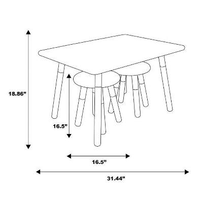 Kids' Dipped Table And Stool Set - ACEssentials 9 Kids' Dipped Table And Stool Set - ACEssentials - Image 9