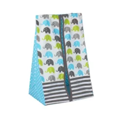 Bacati - Elephants Aqua/Lime/Gray 6 Pc Crib Bedding Set With Long Rail Guard Cover -Graco Shop GUEST a8e78032 83b2 4573 bd73 cca1ff825b3b