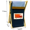 Bacati - Transportation Multicolor Laundry Hamper With Wooden Frame